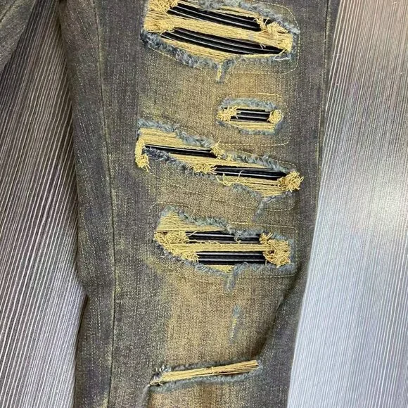 amiri vintage ripped casual jeans